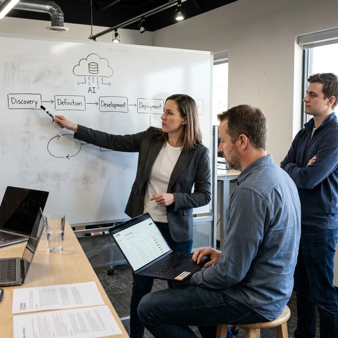 AI development workflow from discovery to deployment