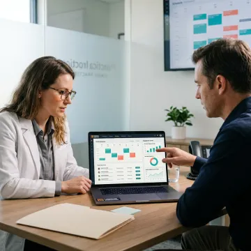 AI healthcare scheduling dashboard with patient engagement tools