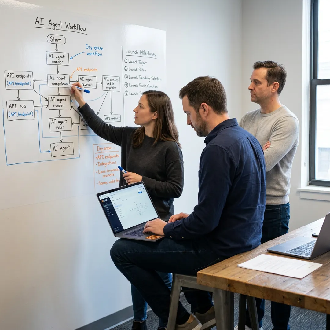 AI agent development process planning session