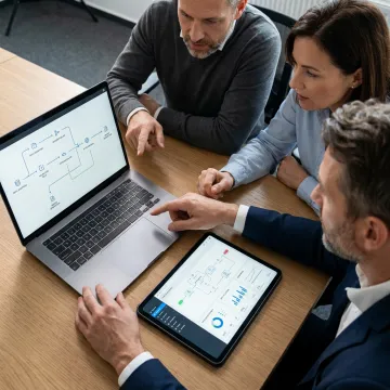 AI consultants planning business automation workflows