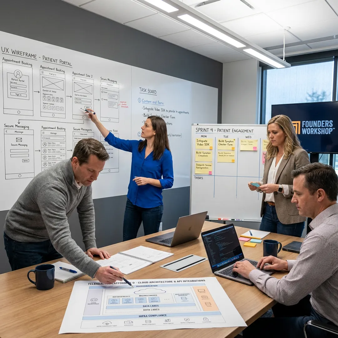 Telehealth software development process planning session