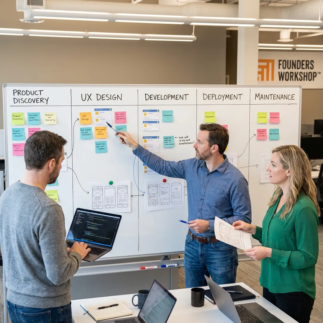 Team mapping a software development process