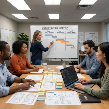 Modernization workflow from discovery to support