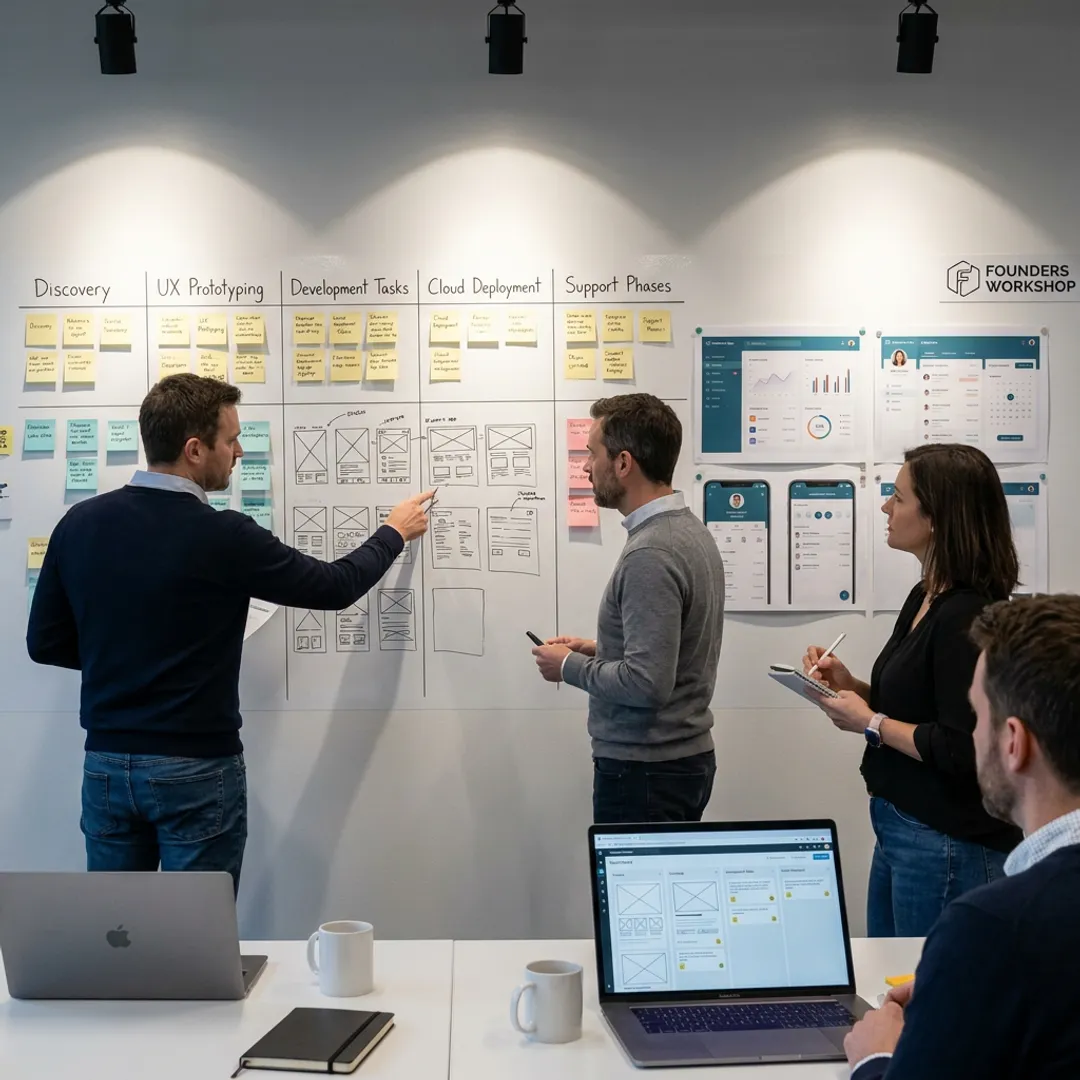 Healthcare software development workflow from discovery to support