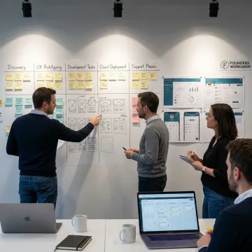Healthcare software development workflow from discovery to support