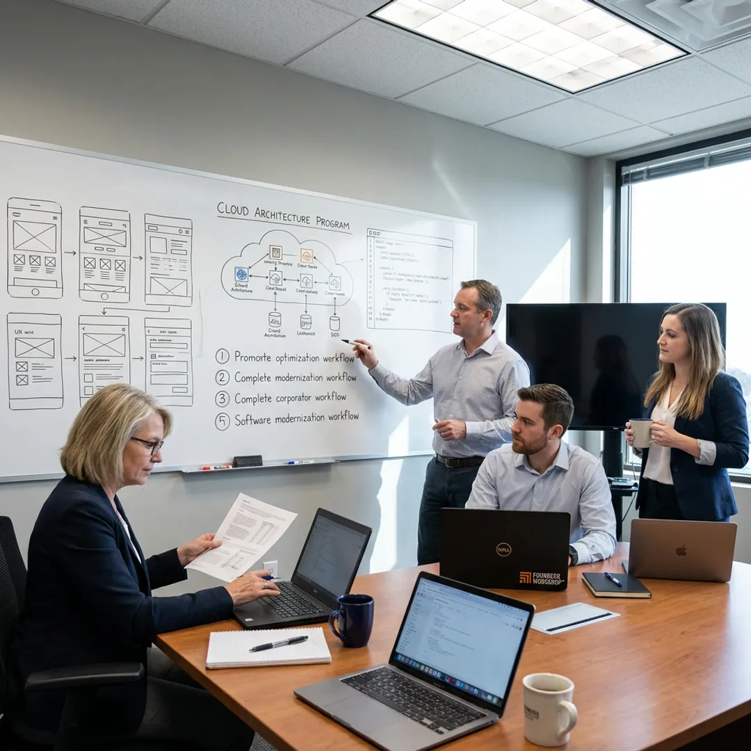 Team mapping a software modernization process
