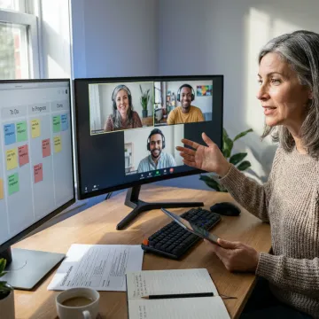 Remote developer onboarding with agile planning board