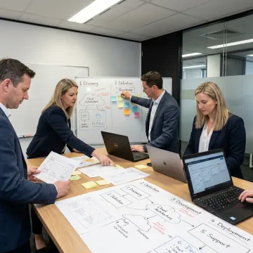 Custom software development process planning session