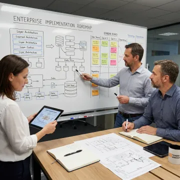 AI implementation roadmap and enterprise software planning session
