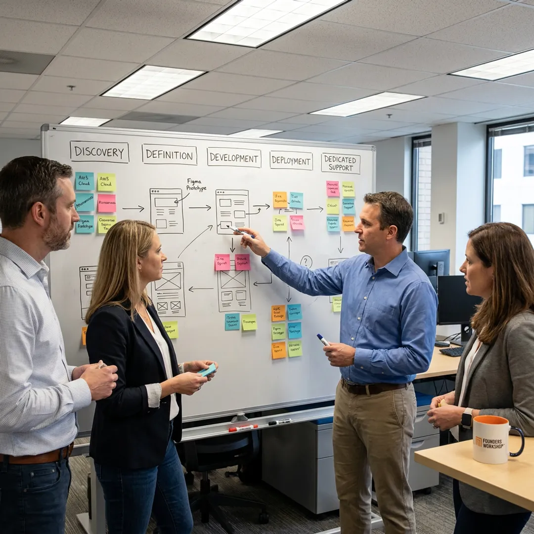 AI development process planning session