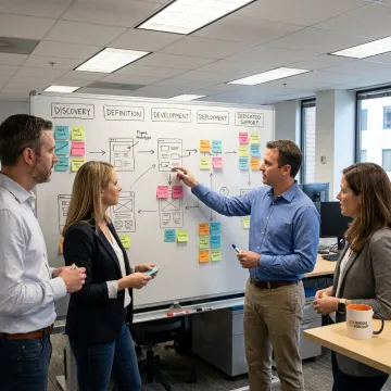 AI development process planning session