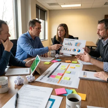 Product team reviewing validation findings