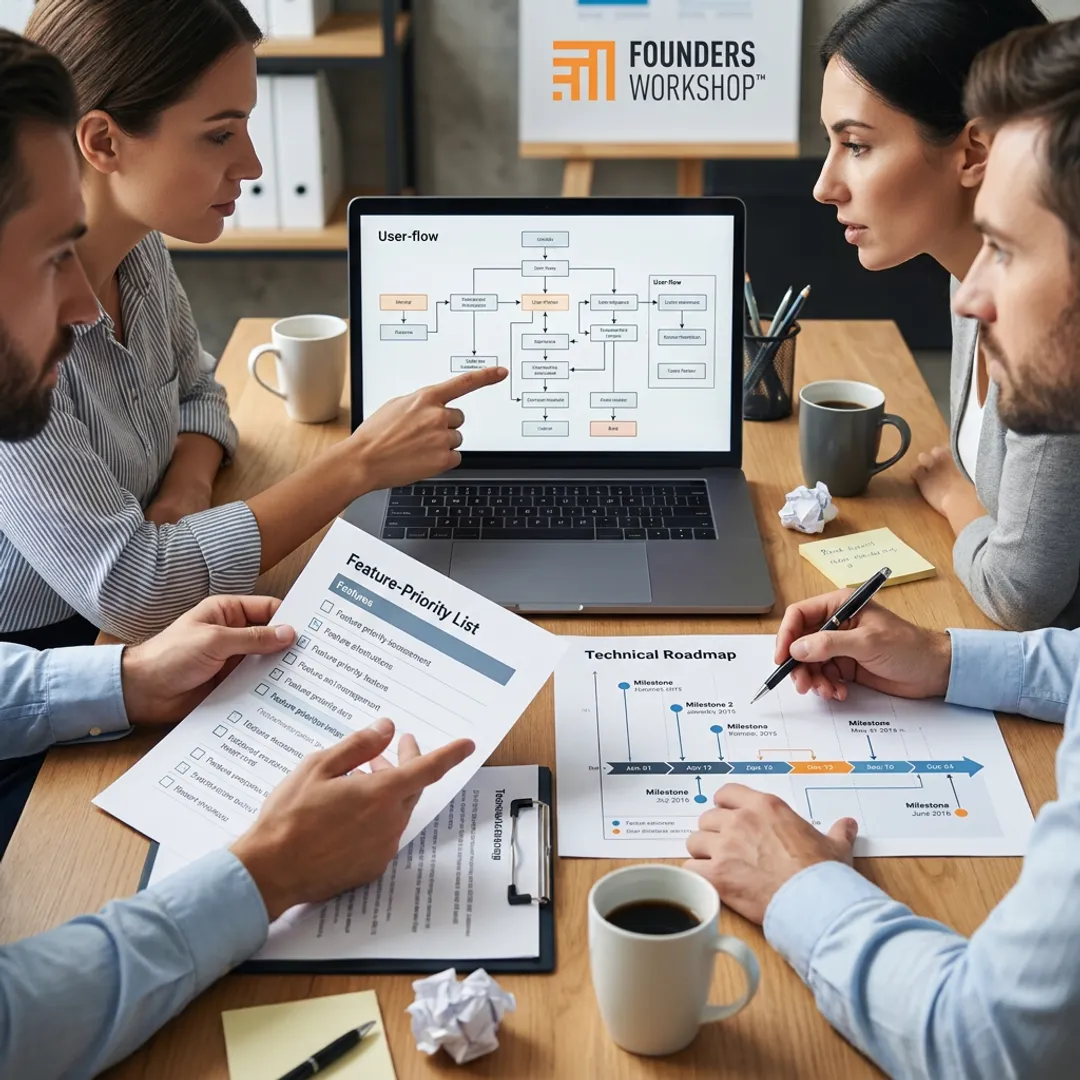 Product team planning a software roadmap
