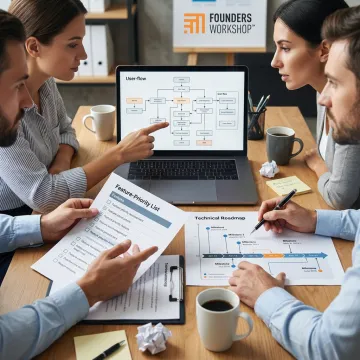 Product team planning a software roadmap