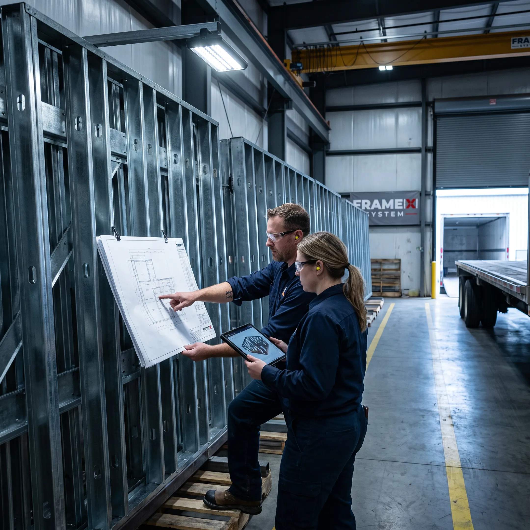 Coordinated cold-formed steel framing panels