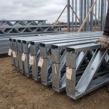 Engineered steel roof framing components