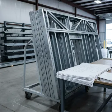Coordinated cold-formed steel wall panels ready for installation
