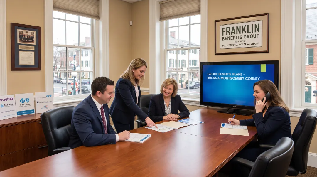 Franklin Benefits Group team supporting Bucks County employer benefits enrollment