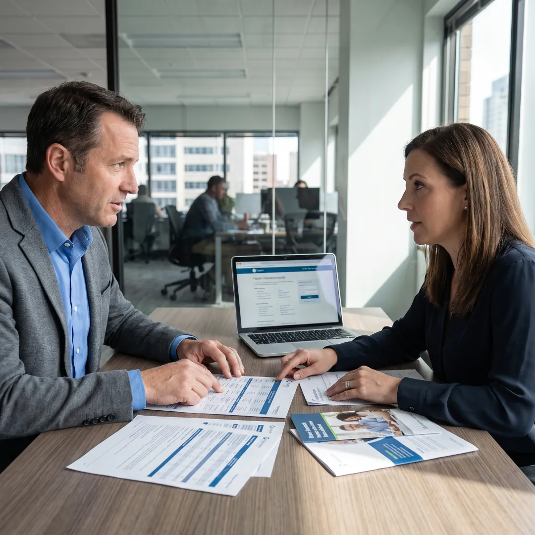 Employer reviewing tailored health plan options