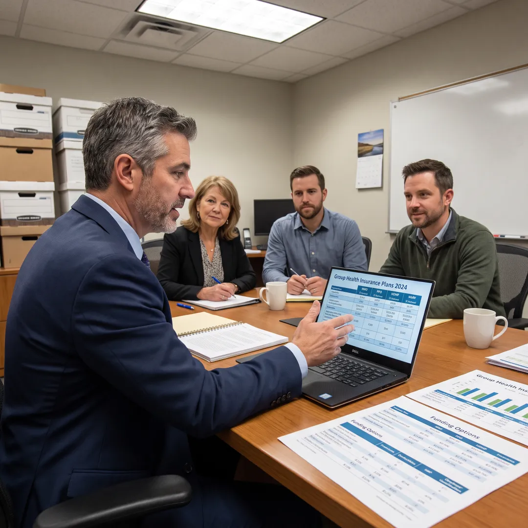 Benefits advisor comparing health plan options