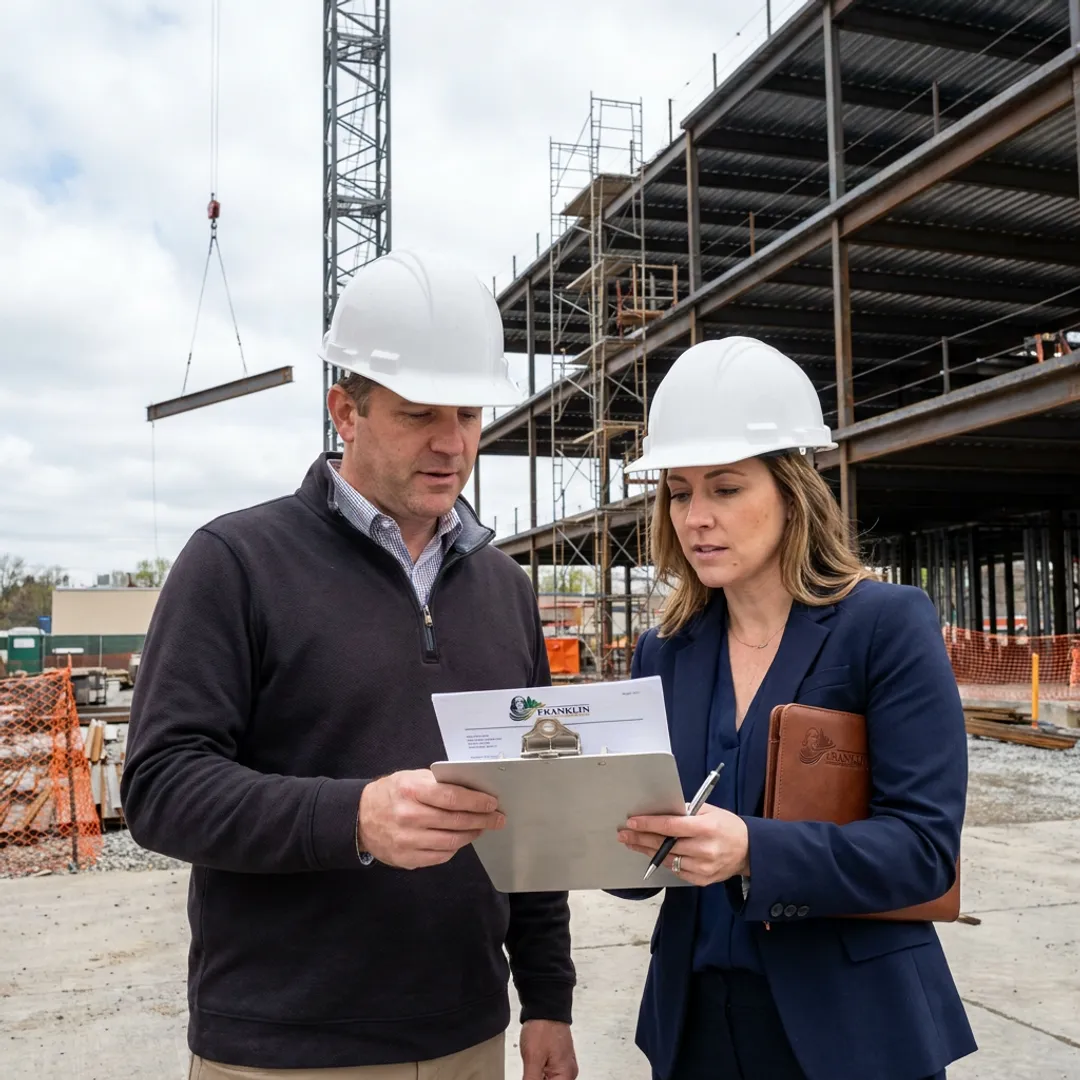 Commercial construction project with financing documents
