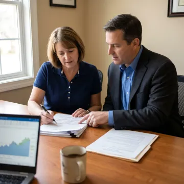 Veteran small business owner reviewing financing options