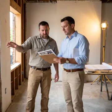 Real estate investor reviewing a renovation property