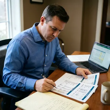 Advisor reviewing business loan options