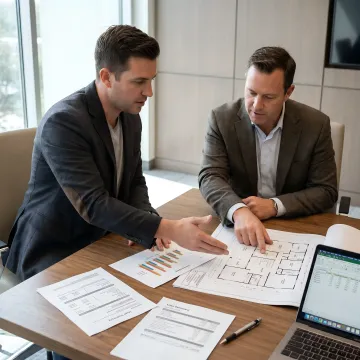 Real estate investor reviewing equity capital documents
