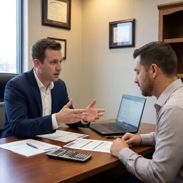 SBA loan specialist consulting with business owner