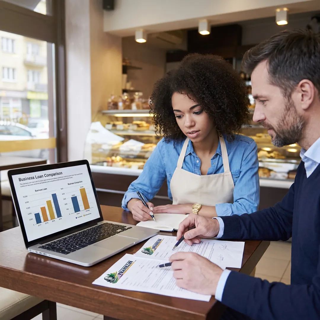 Small business owner receiving fast funding support