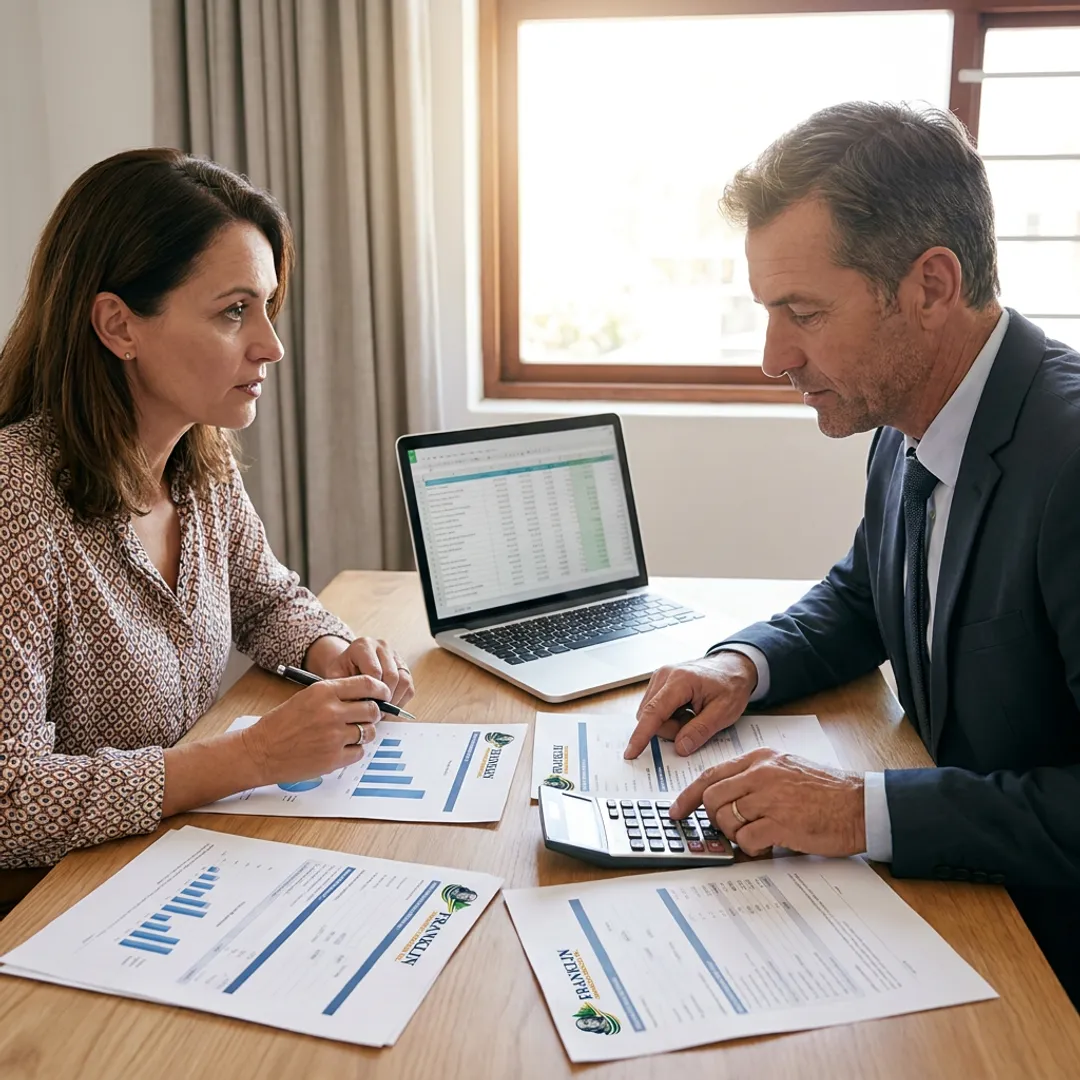 Small business owner comparing loan options