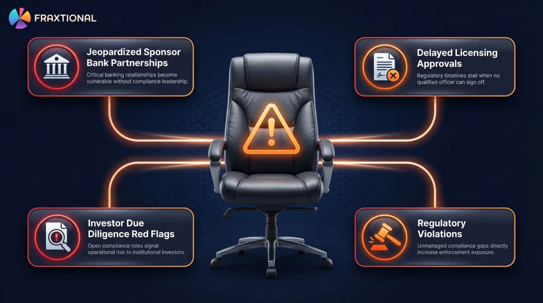 Compliance leadership vacancy risks for fintech crypto and banking companies