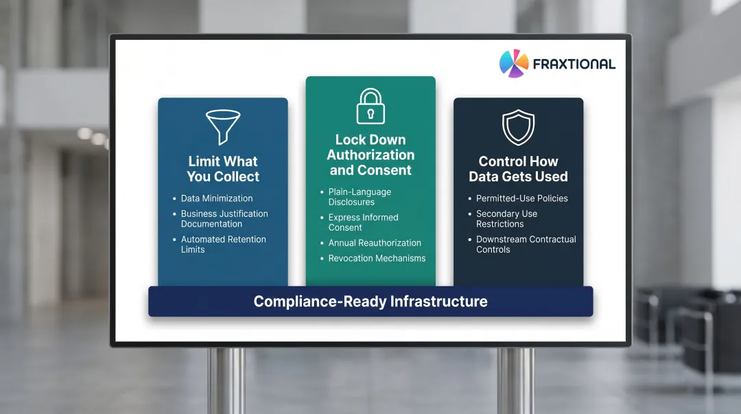 Three-pillar fintech data governance compliance framework for CFPB Section 1033 readiness