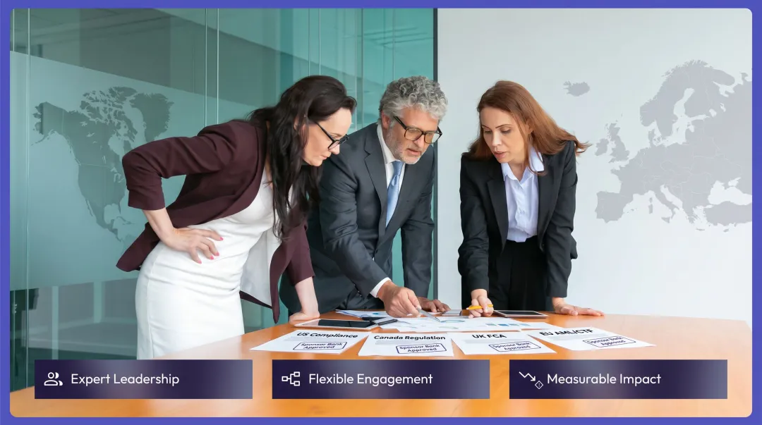 Fraxtional fractional compliance leadership team advising fintech money transmitter clients