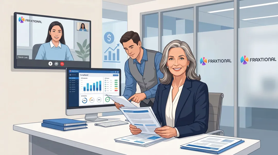 Fractional compliance executive working remotely with PE portfolio team on regulatory strategy