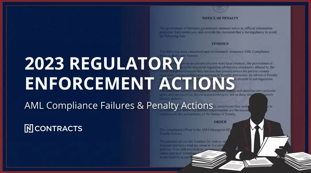 Regulatory enforcement action penalty notice document representing AML compliance failure