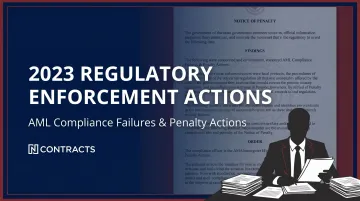 Regulatory enforcement action penalty notice document representing AML compliance failure