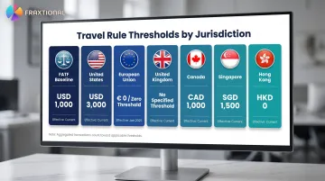Global crypto Travel Rule jurisdiction threshold comparison chart four major markets