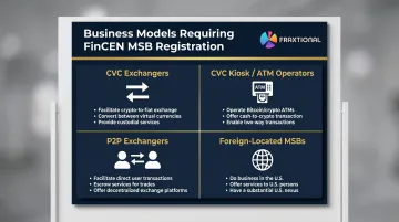 Four cryptocurrency business models triggering FinCEN MSB classification and registration
