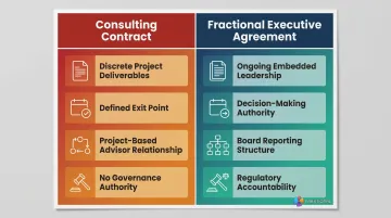 Fractional executive agreement versus consulting contract key differences comparison