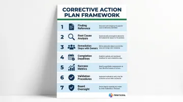 Seven-component corrective action plan framework for regulatory audit findings remediation