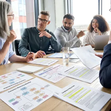 AML consulting process with compliance documents and controls