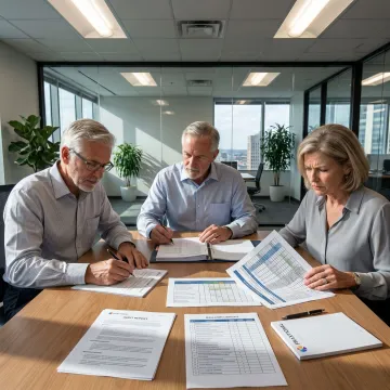 Compliance audit team reviewing controls and documentation