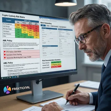 Compliance leader reviewing crypto banking controls