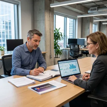 Fintech compliance consultants reviewing regulatory documents