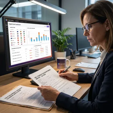 Crypto compliance consultant reviewing U.S. exchange licensing documents