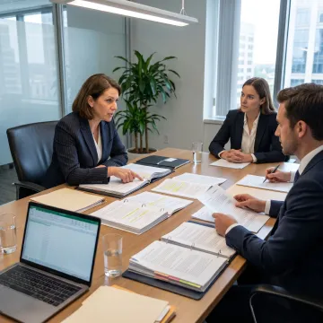 Compliance officer advising a financial services team