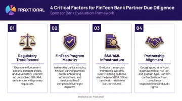 Four critical factors for fintech due diligence on prospective bank partners