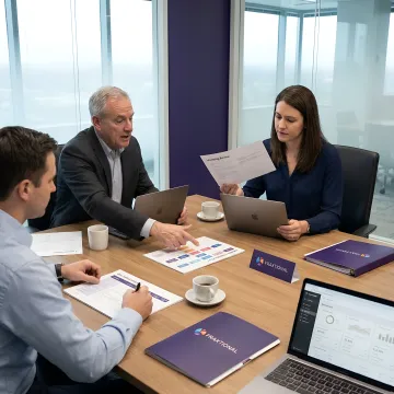 Compliance team planning regulatory strategy